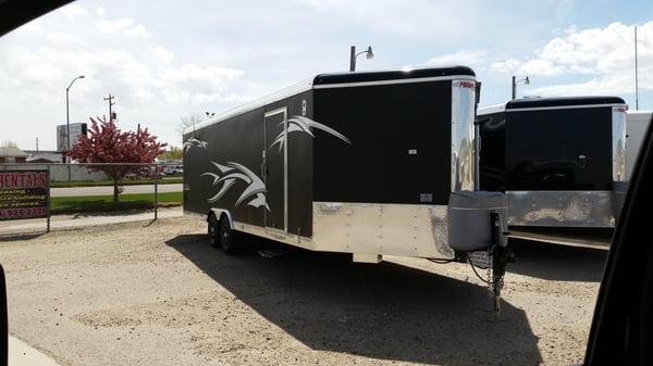 Mirage Trailers in-stock! Custom Snowmobile trailers w/ heaters, stereo, on-board fueling and more!