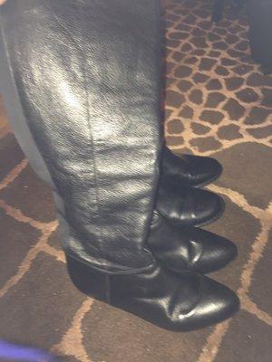 Fall leather boots, shined to perfection! New heels and soles too!