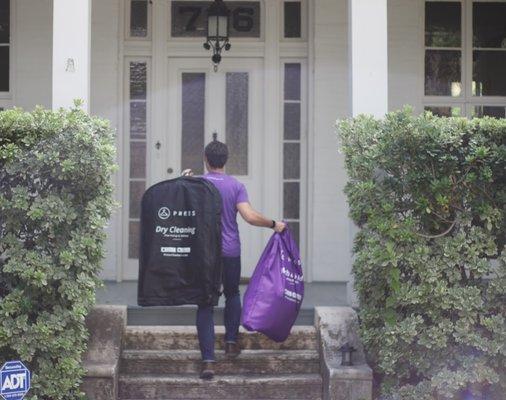 Delivered laundry & dry cleaning to your door