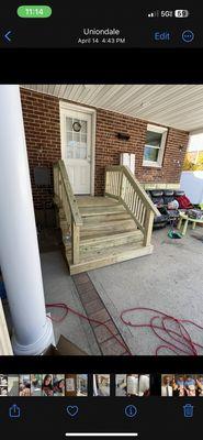 New stairs and railings