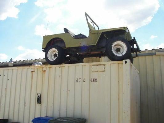 Come by and ask the jeep man how he got it up there? How did he do that ?!?