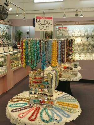 Large selection of jewelry. Something for everyone.