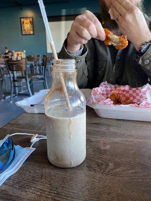 A 16oz mudslide daiquiri in a plastic bottle.  :-/