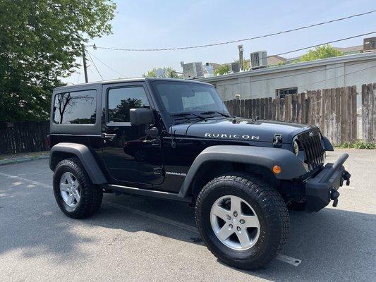 Rubicon freshly washed by The Auto Spa of Charlotte .