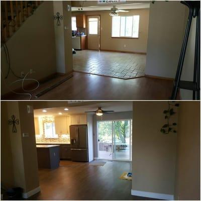 Before & After kitchen remodel.