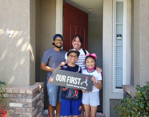 Happy first-time home buyers, the Millhouse's.