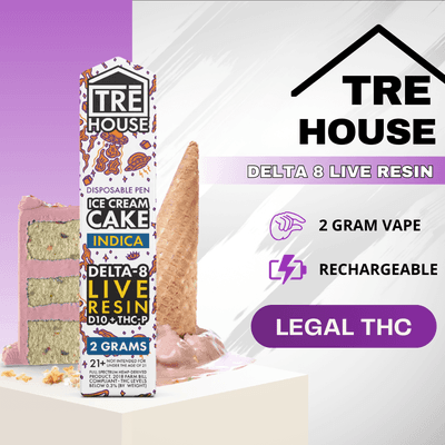 Tre House Delta 8 Live Resin Vapes, Legal THC Vapes, Delta 8 Vapes