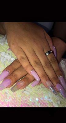 This is the first set  lavender and purple are my absolute favorite colors and she did these so beautifully