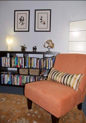 Whole Psychotherapy's office offers a warm and inviting environment.