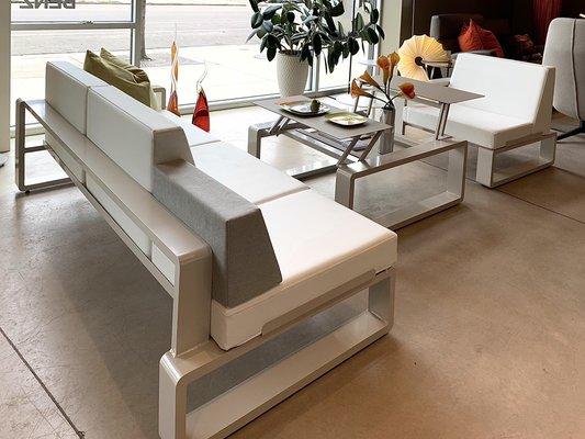 Modern outdoor furniture that's so nice it can be enjoyed indoors too !  At Studio 2b