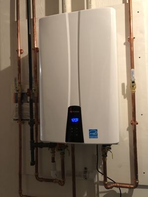 New tankless hot water heater