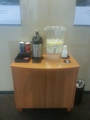 Our RP Chase offers complimentary Lemon Water! This is a wonderful bank branch!