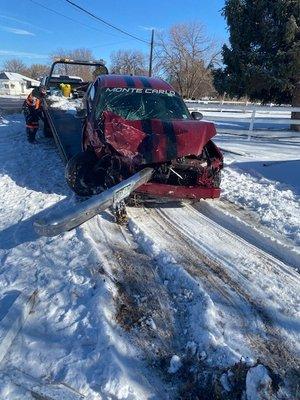 Most crashes happen within 5 minutes of where you live. This crash occurred in a neighborhood but still involved significant damage.