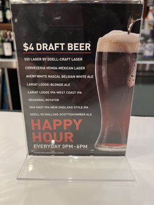 Happy hour menu