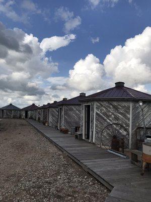 I loved the grain bins filled with antiques!