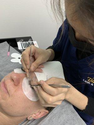 Mink eyelash extension.