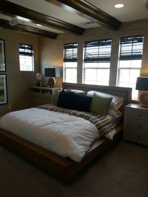 Master bedroom model home.