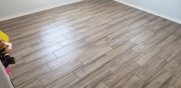 Wood look tile 6x24 size