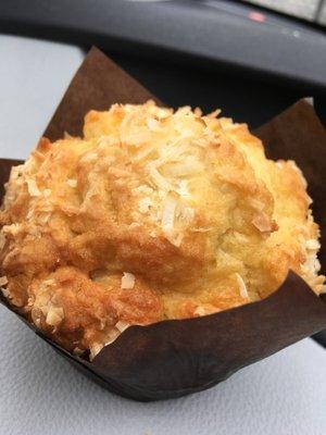 Toasted coconut pineapple muffin