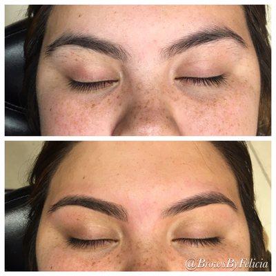 Eyebrow Tint & wax lasts about 2 weeks