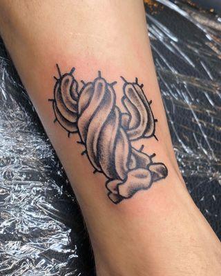 Cactus tattoo from artist's flash