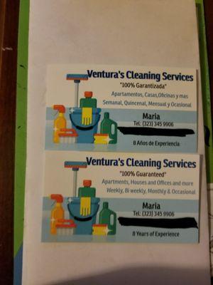 HELLO MY NAME IS MARIA. I AM  OFFERING MY CLEANING SERVICE. I HAVE EXPERIENCIE IN HOUSES,APARTAMENTS, AND OFFICES. I HAVE MY OWN SUPPLAY.