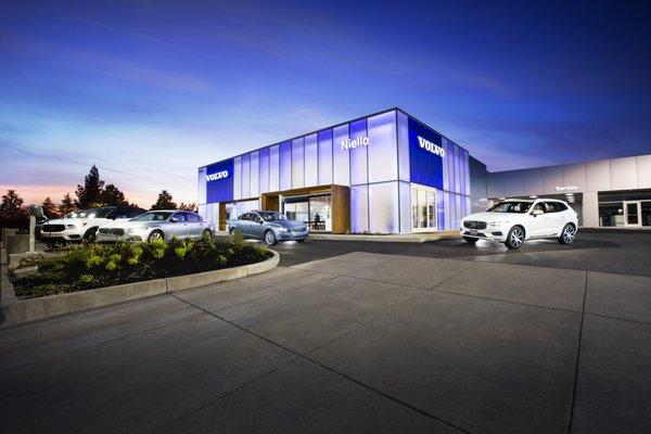 Niello Volvo Cars Sacramento storefront photo; redesigned 2018.