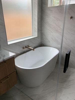 Bathtub faucet installation