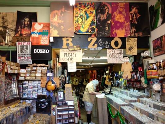 inside the store. that's Buzzo in the center of the photo.