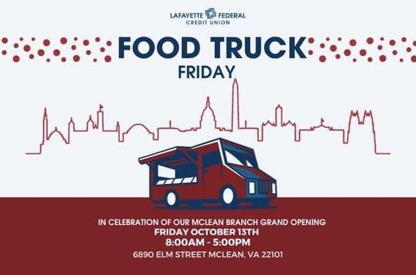 Ad for a food truck Friday that wasn't happening at 9:45 a.m. :(