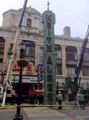 Keith-Albee Theater sign restoration