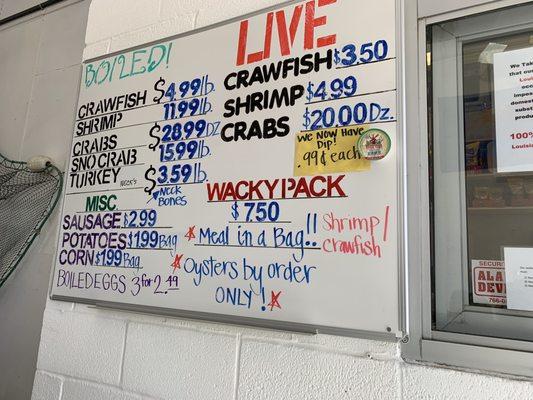 Wacky pack of shrimp and crawfish! Yum!!!