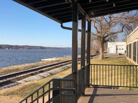 Patio looking over the Mississippi River