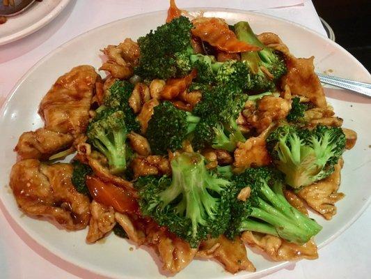 Chicken and Broccoli in Brown Sauce.  A classic dish perfectly executed.