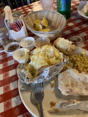 All the fixings that come with the baked potato