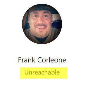 This is what to expect if trying to reach "Frank"