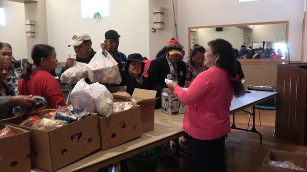 PAEP Food Bank site located at 5740 M. L. King Way Dr. Seattle Washington 98118. Distributing Food rations for $1 to our Elderly.