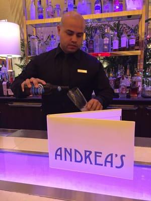 Mando serving up some drinks