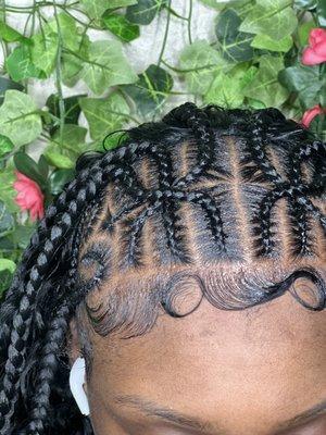 Quickweave with stitch braids