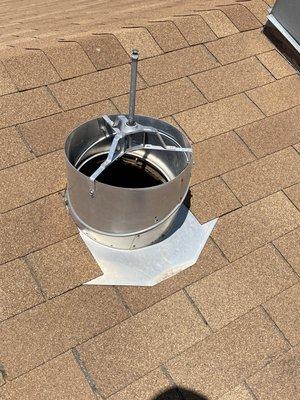 Missing turbine vent will lead to major roof leaks abs damage.