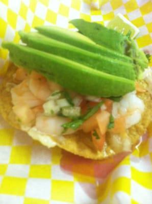 Shrimp tostada