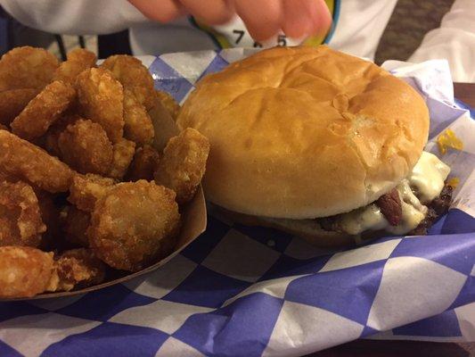 Jalapeño with cheese and tots