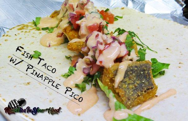 2 Whiting Fish Taco's topped with our House Made "Pineapple Pico"