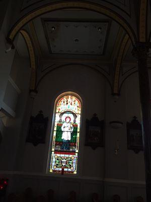 Many stained windows