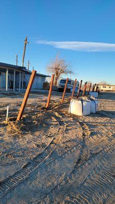 Pre line fence posts