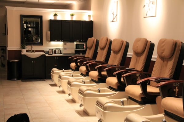 Pedicure spa chairs.