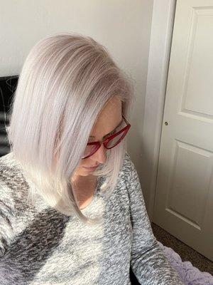 Platinum blonde retouch