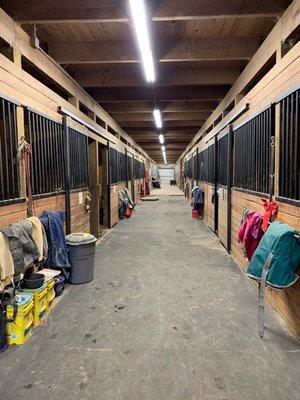 Clean and well kept stalls