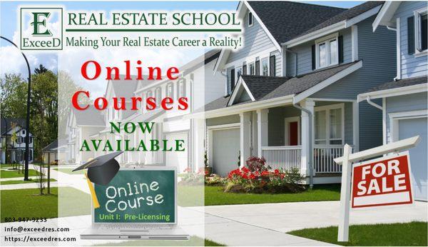 Online Courses Now Available with ExceeD Real Estate School!