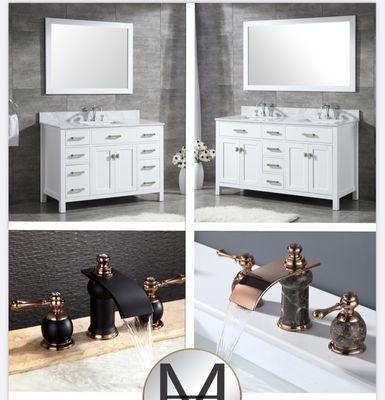 Vanities and sink faucets